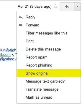 show original gmail