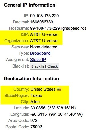 ip address location